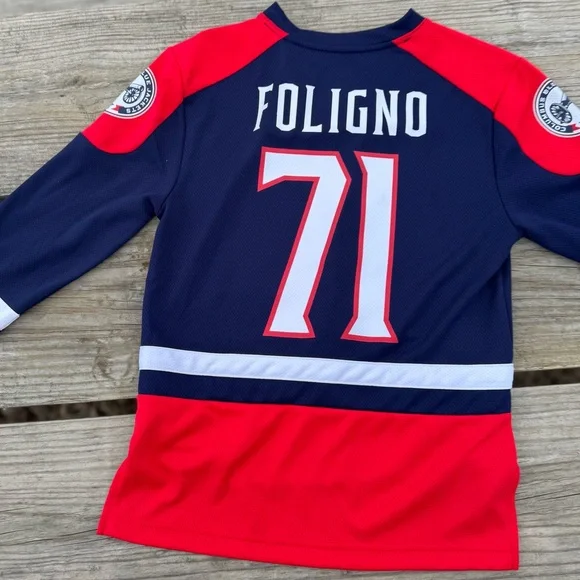 Columbus Blue Jackets Jersey #71 Nick Foligno Style Top - Unisex Size M 8 - Picture 2 of 11